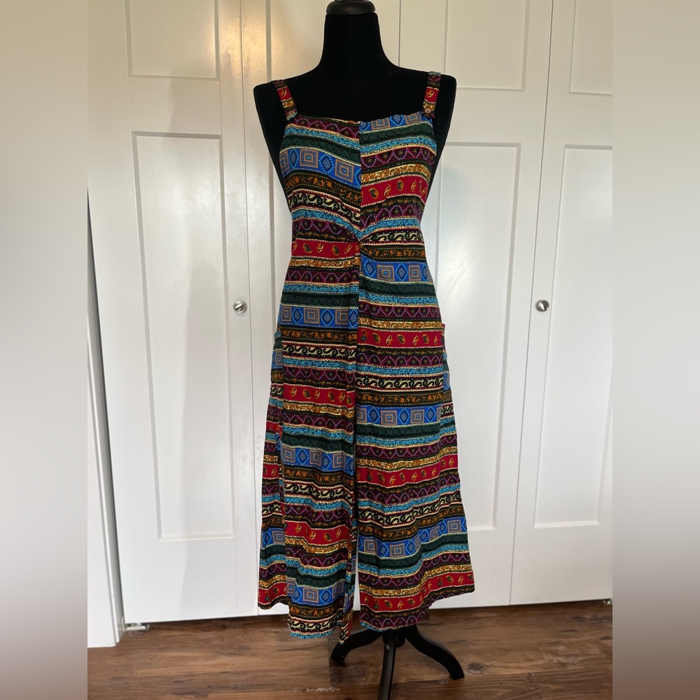 Vonda 2Xl Multicolor Patterned Women's Jumpsuit Wide Leg Overall Style Romper